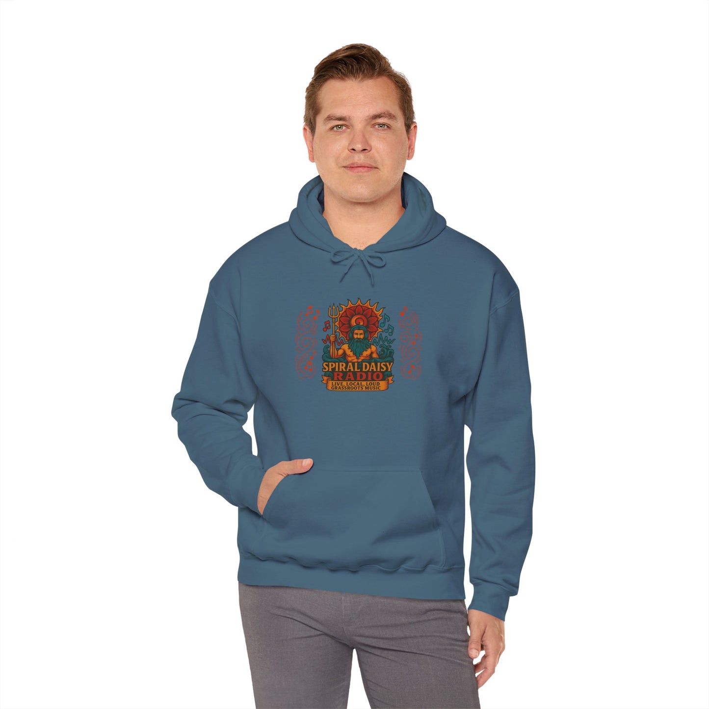 Spiral Daisy Radio Hoodie – Psychedelic Festival Vibes