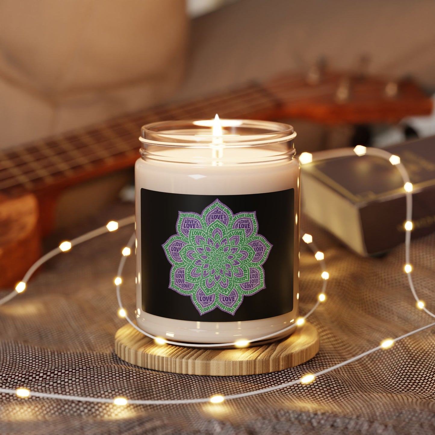 Love Mandala Scented Candle – Boho Home Decor Gift,Aromatherapy Candle, Scented Candle for Relaxation, Gift for Her, Meditation Candle, Home Décor