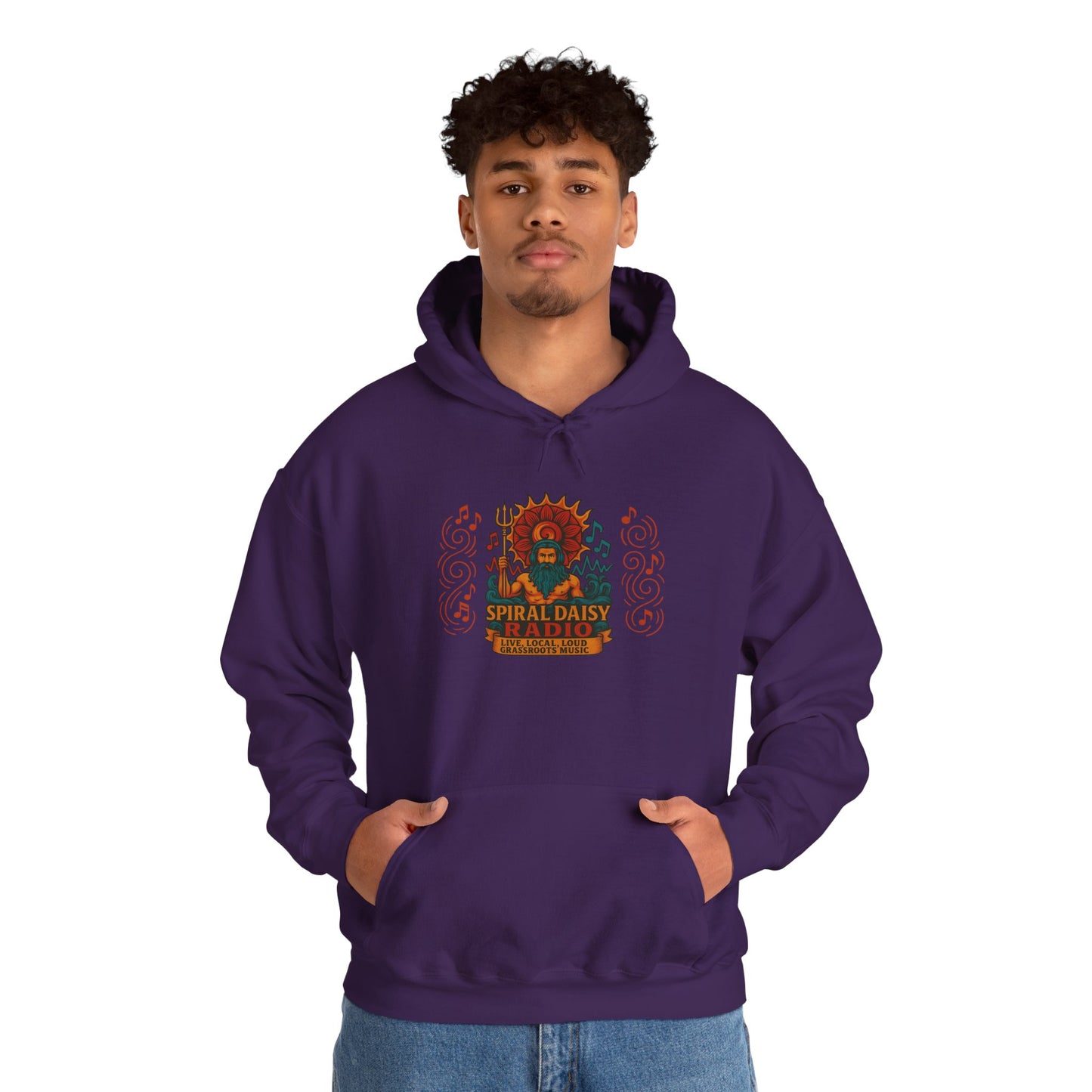 Spiral Daisy Radio Hoodie – Psychedelic Festival Vibes