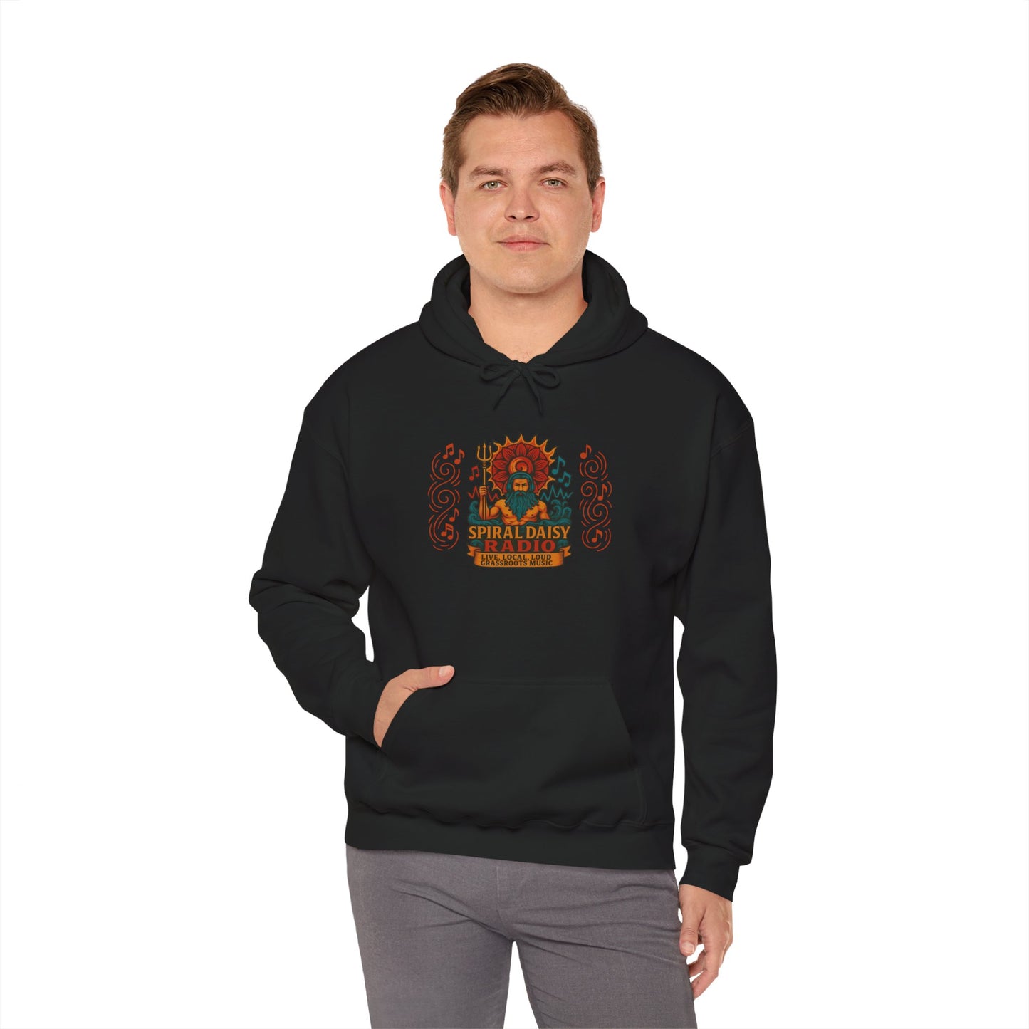 Spiral Daisy Radio Hoodie – Psychedelic Festival Vibes