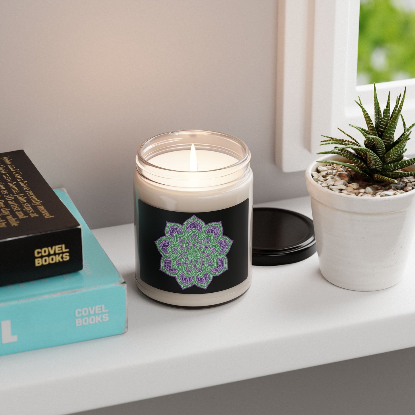 Love Mandala Scented Candle – Boho Home Decor Gift,Aromatherapy Candle, Scented Candle for Relaxation, Gift for Her, Meditation Candle, Home Décor