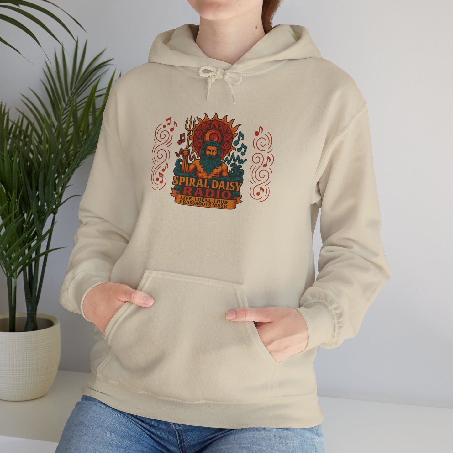 Spiral Daisy Radio Hoodie – Psychedelic Festival Vibes