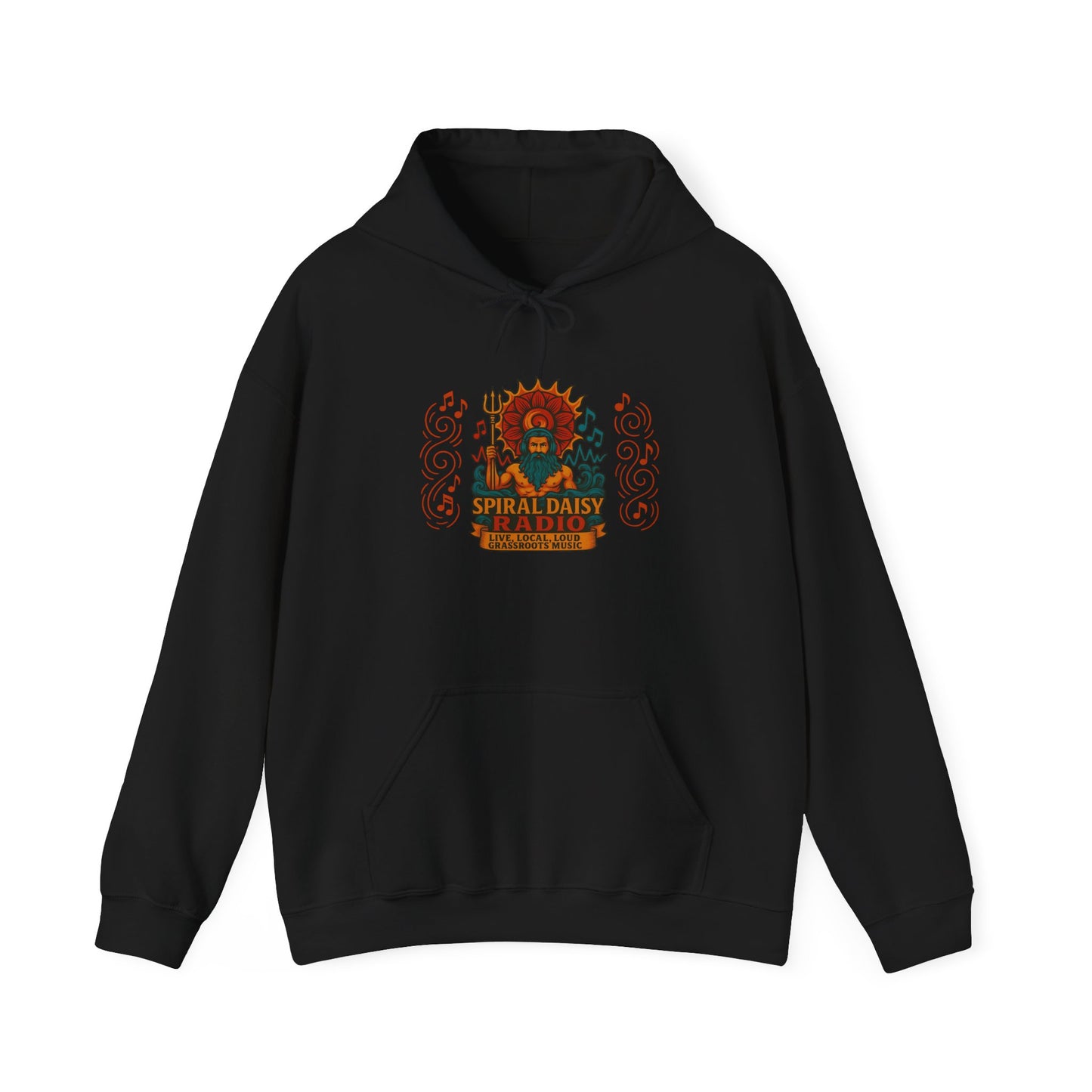 Spiral Daisy Radio Hoodie – Psychedelic Festival Vibes