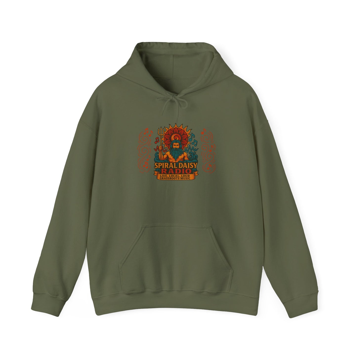 Spiral Daisy Radio Hoodie – Psychedelic Festival Vibes