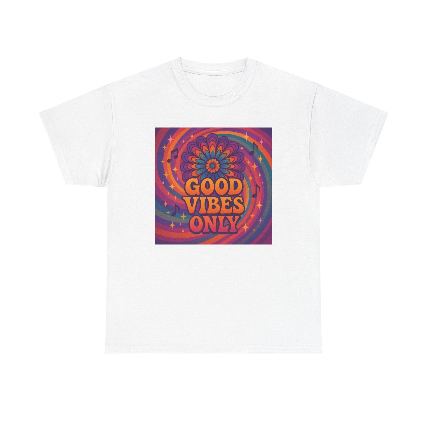 Groovy Good Vibes Tee, Positive Affirmation Shirt, Unisex Graphic T-Shirt, Retro Style Apparel, Festival Wear, Everyday Comfort