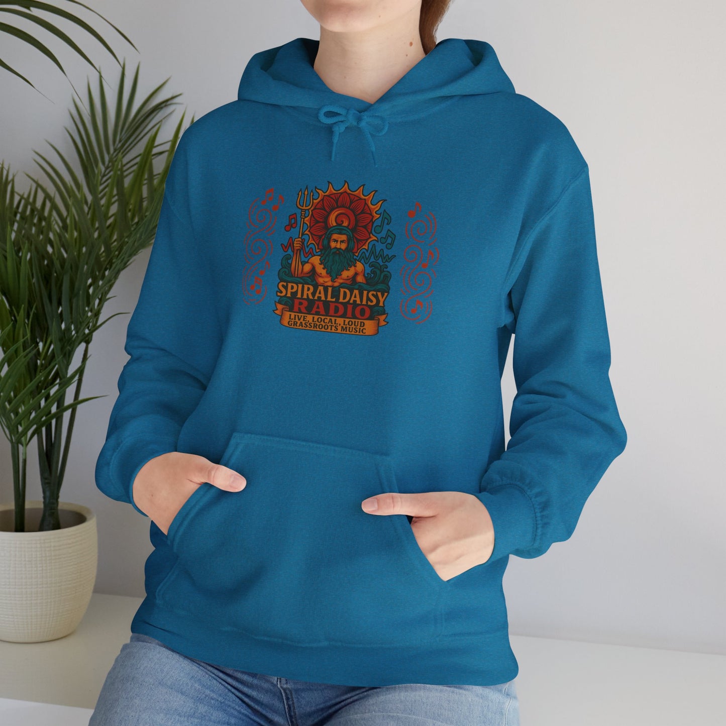 Spiral Daisy Radio Hoodie – Psychedelic Festival Vibes
