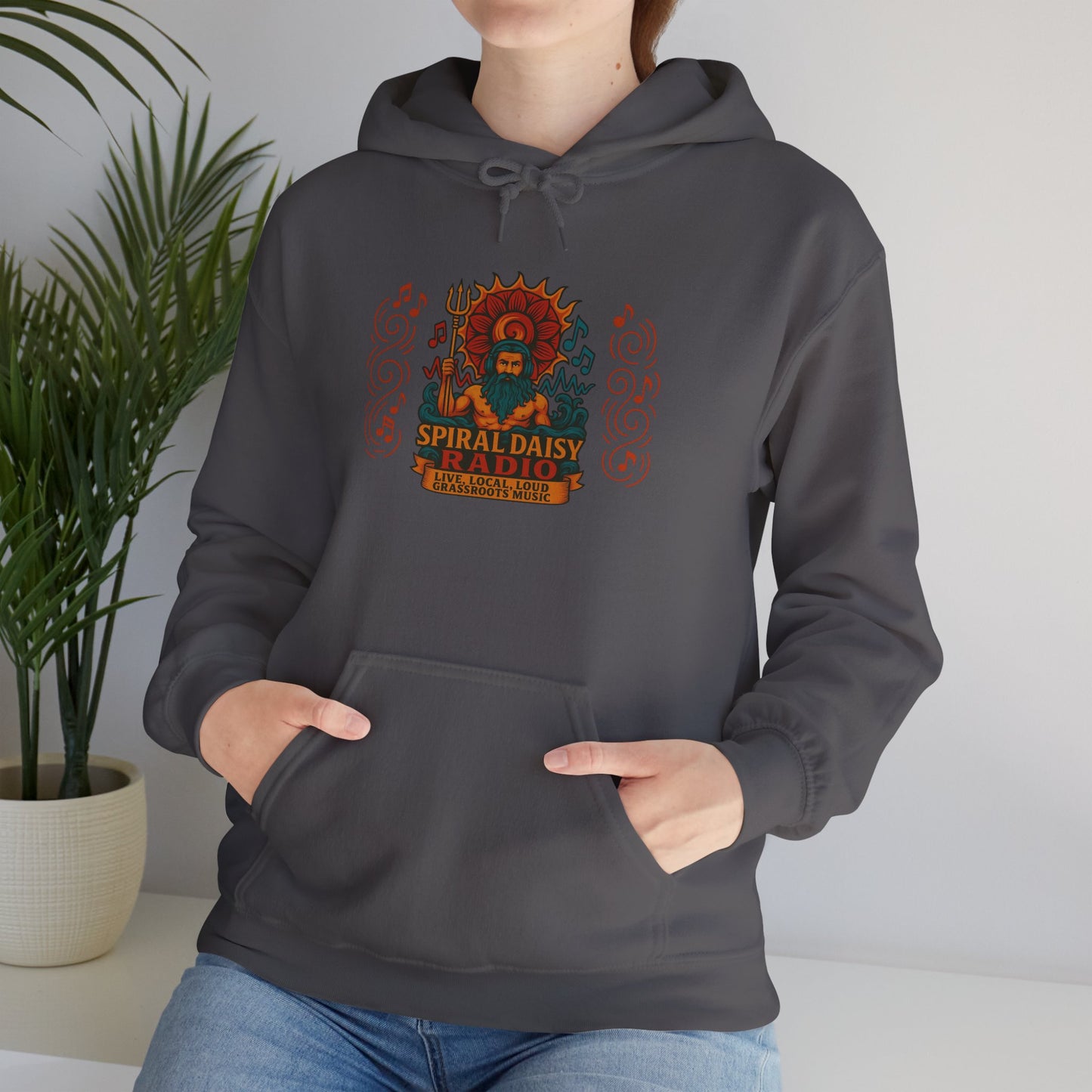 Spiral Daisy Radio Hoodie – Psychedelic Festival Vibes