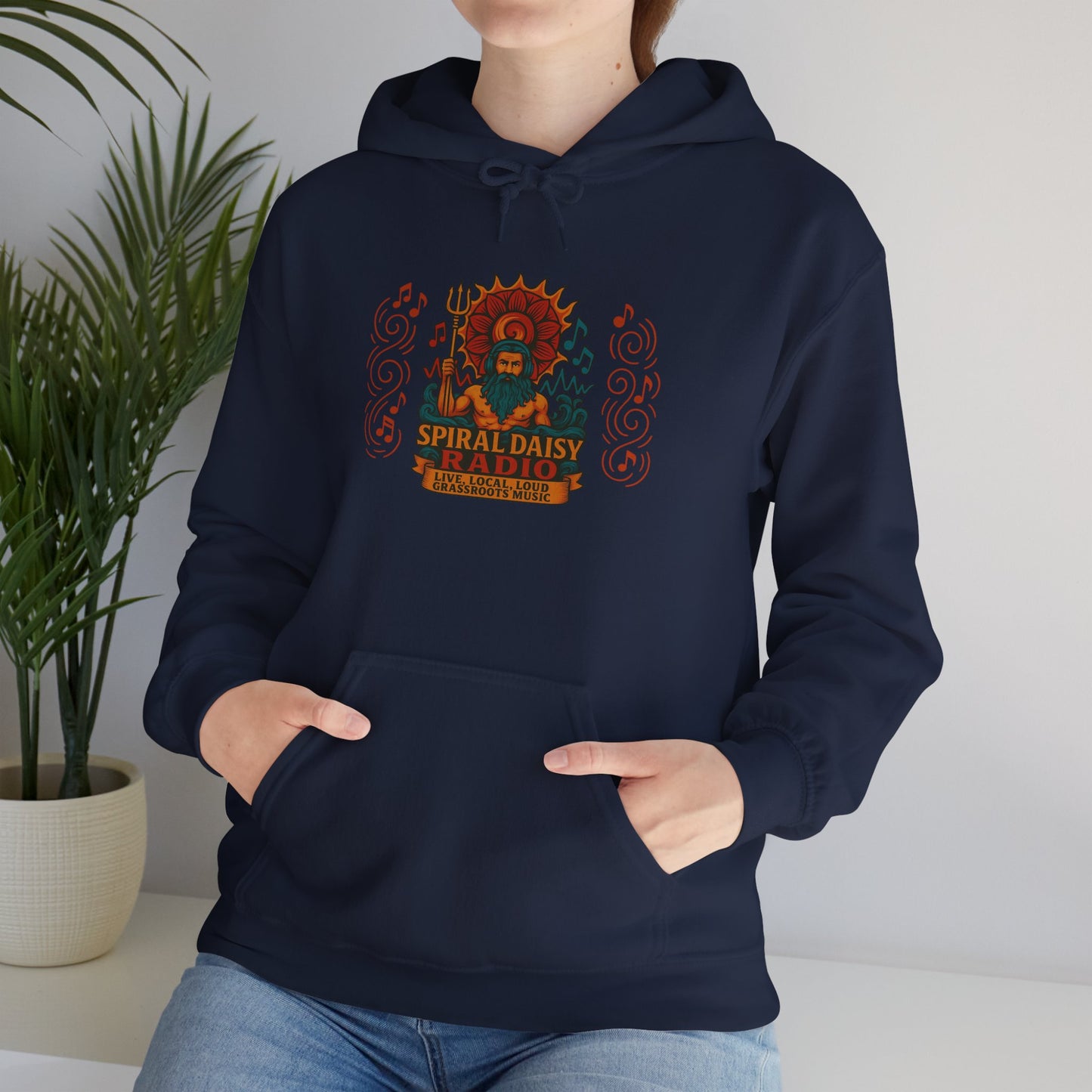 Spiral Daisy Radio Hoodie – Psychedelic Festival Vibes