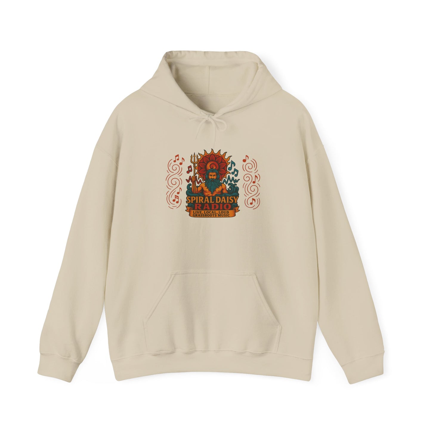 Spiral Daisy Radio Hoodie – Psychedelic Festival Vibes
