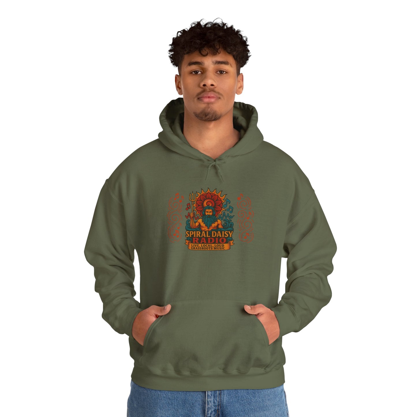 Spiral Daisy Radio Hoodie – Psychedelic Festival Vibes