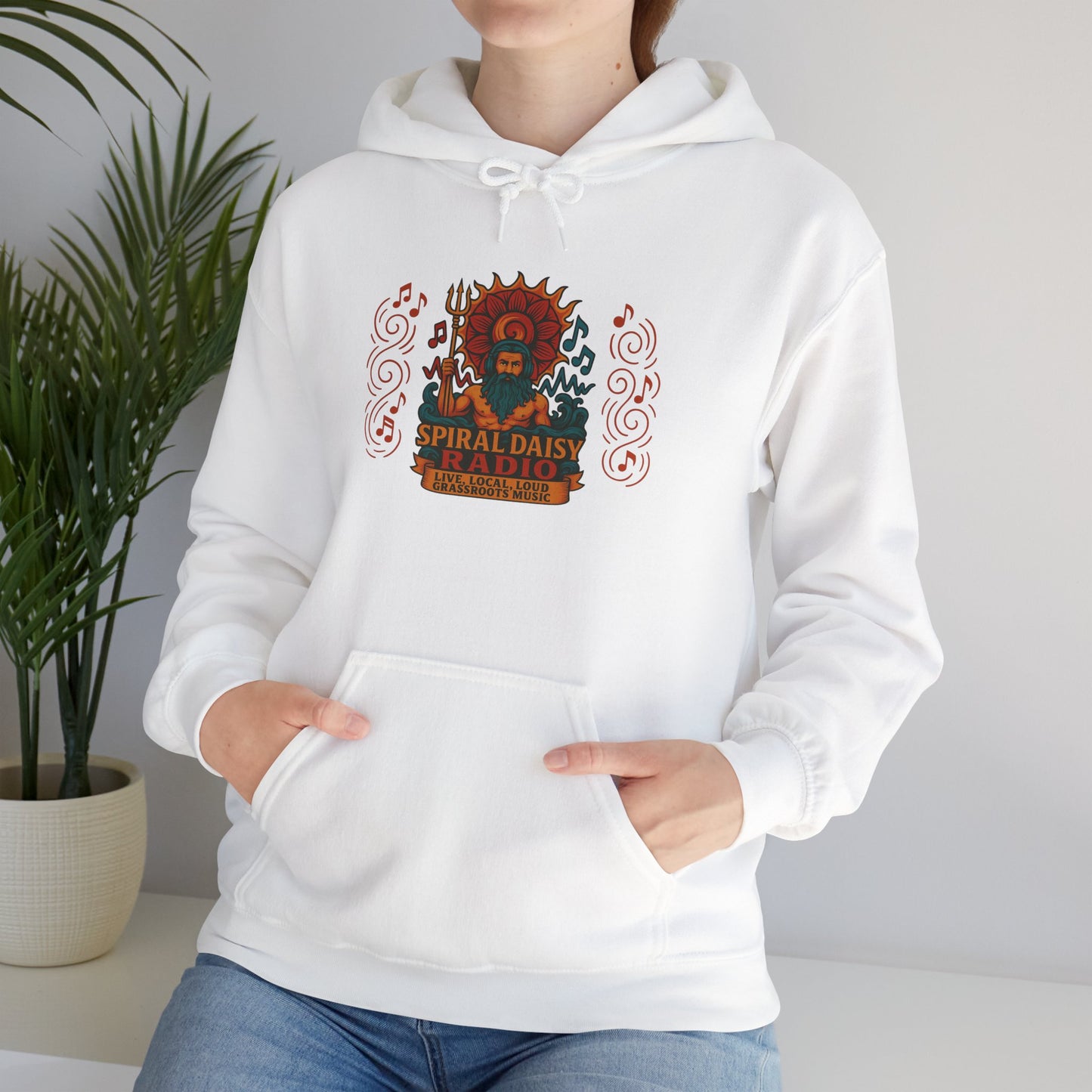 Spiral Daisy Radio Hoodie – Psychedelic Festival Vibes