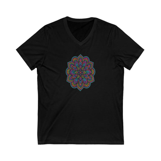 You Matter Mandala V-Neck Tee, Casual Wear, Bohemian Style, Gift for Her, Festival Top, Summer Fashion