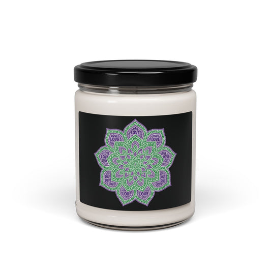 Love Mandala Scented Candle – Boho Home Decor Gift,Aromatherapy Candle, Scented Candle for Relaxation, Gift for Her, Meditation Candle, Home Décor