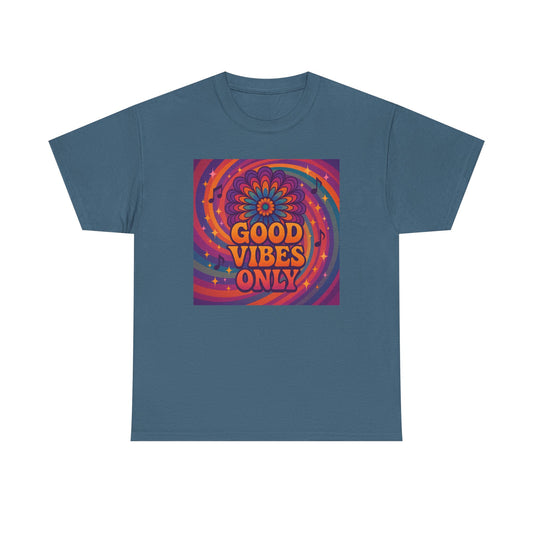Groovy Good Vibes Tee, Positive Affirmation Shirt, Unisex Graphic T-Shirt, Retro Style Apparel, Festival Wear, Everyday Comfort
